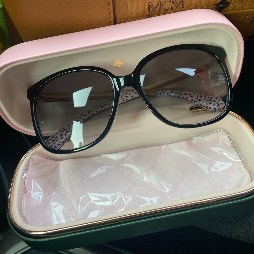 Kate Spade MACKENZEE OUYY Black Patterned / Dark Grey Gradient Sunglasses